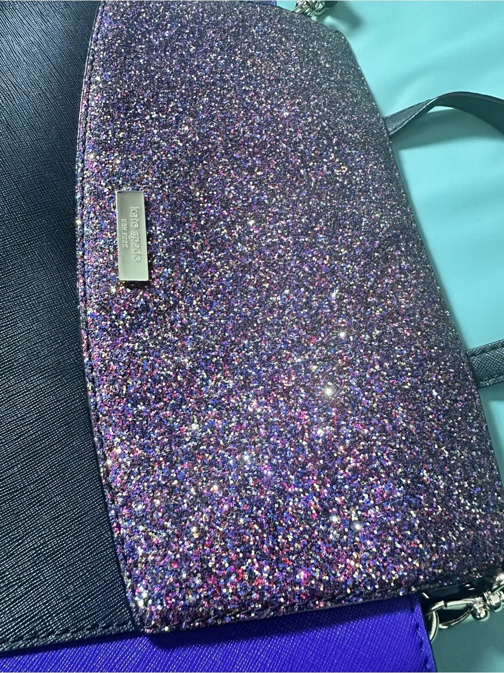 New Kate Spade New York Laurel Way Alisanne Satchel Glitter Sparkly Purse